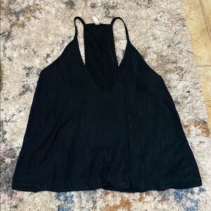 Free People lightweight and slinky black racer back tank - SZ sm